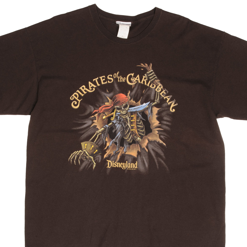 Vintage Pirates Of The Caribbean Disney 2000s Tee Shirt Size XL