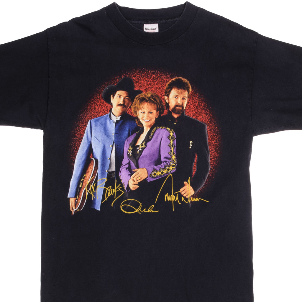 Vintage Brooks & Dunn Reba McEntire 1997 Tee Shirt Size Large Made In USA With Single Stitch Sleeves