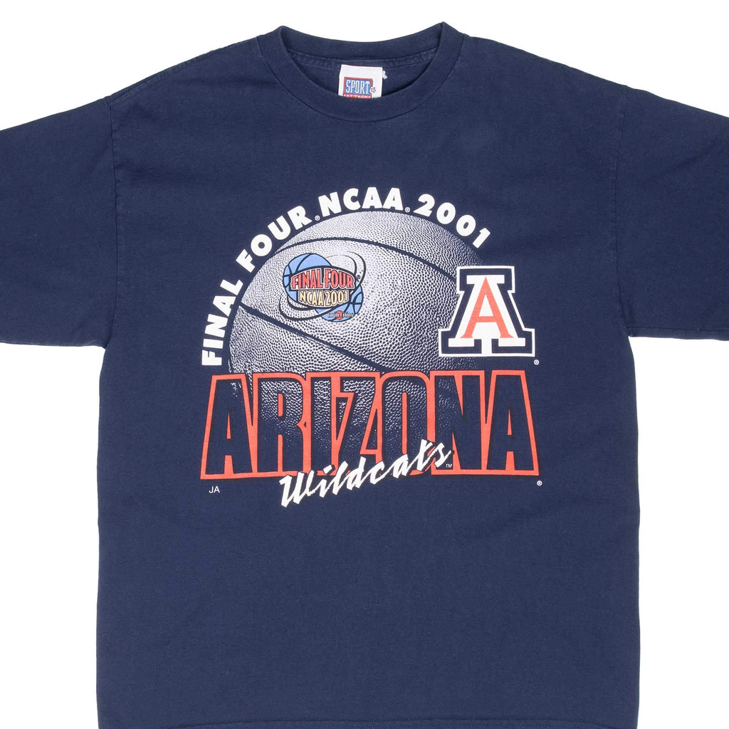 Vintage Ncaa Arizona Wildcats Final Four 2001 Tee Shirt Size Large