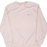 Vintage Nike Classic Swoosh Beige Sweatshirt 1990S Size 2XL