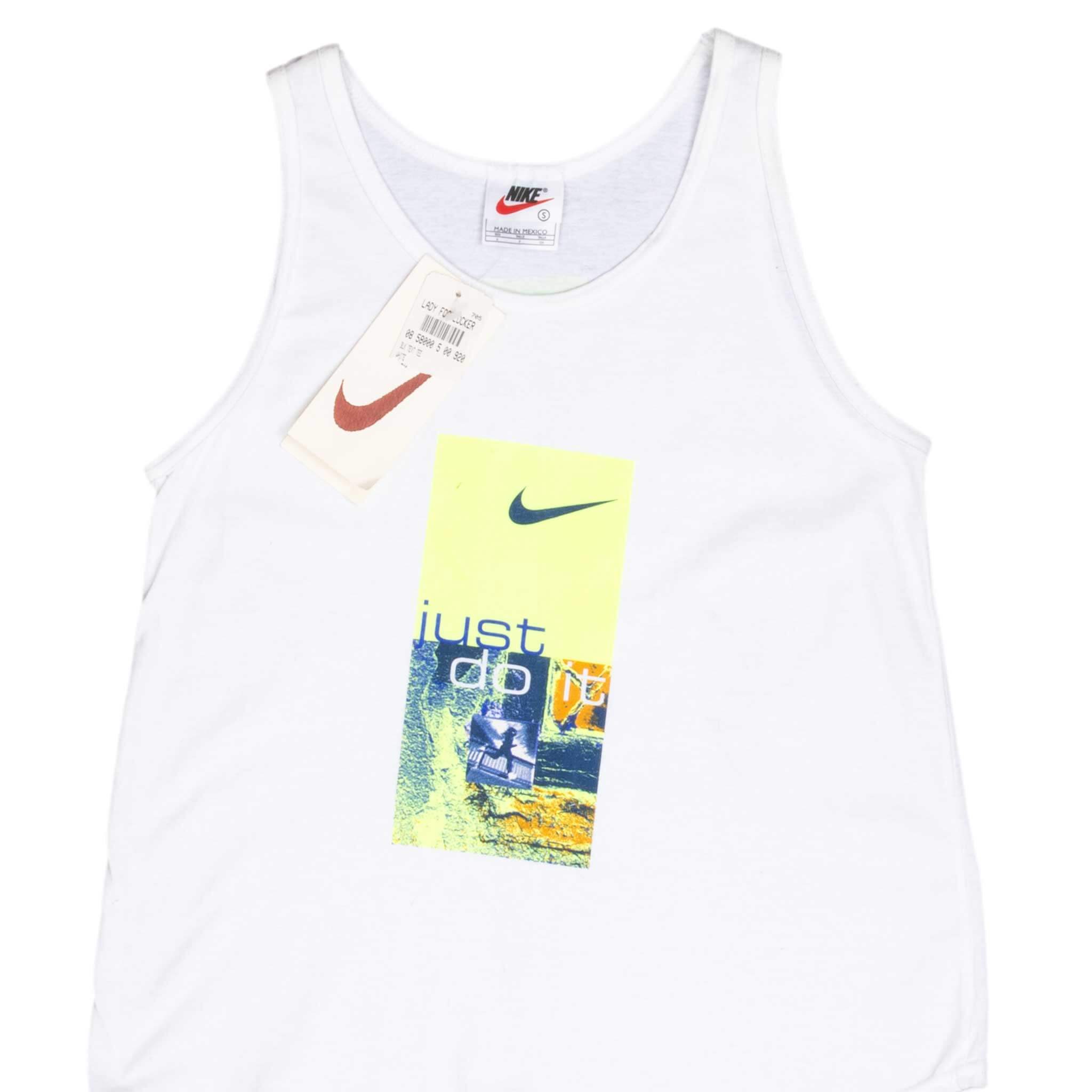 Vintage Nike Just Do It Tank Top Tee Shirt 1990S Size Small Deadstock