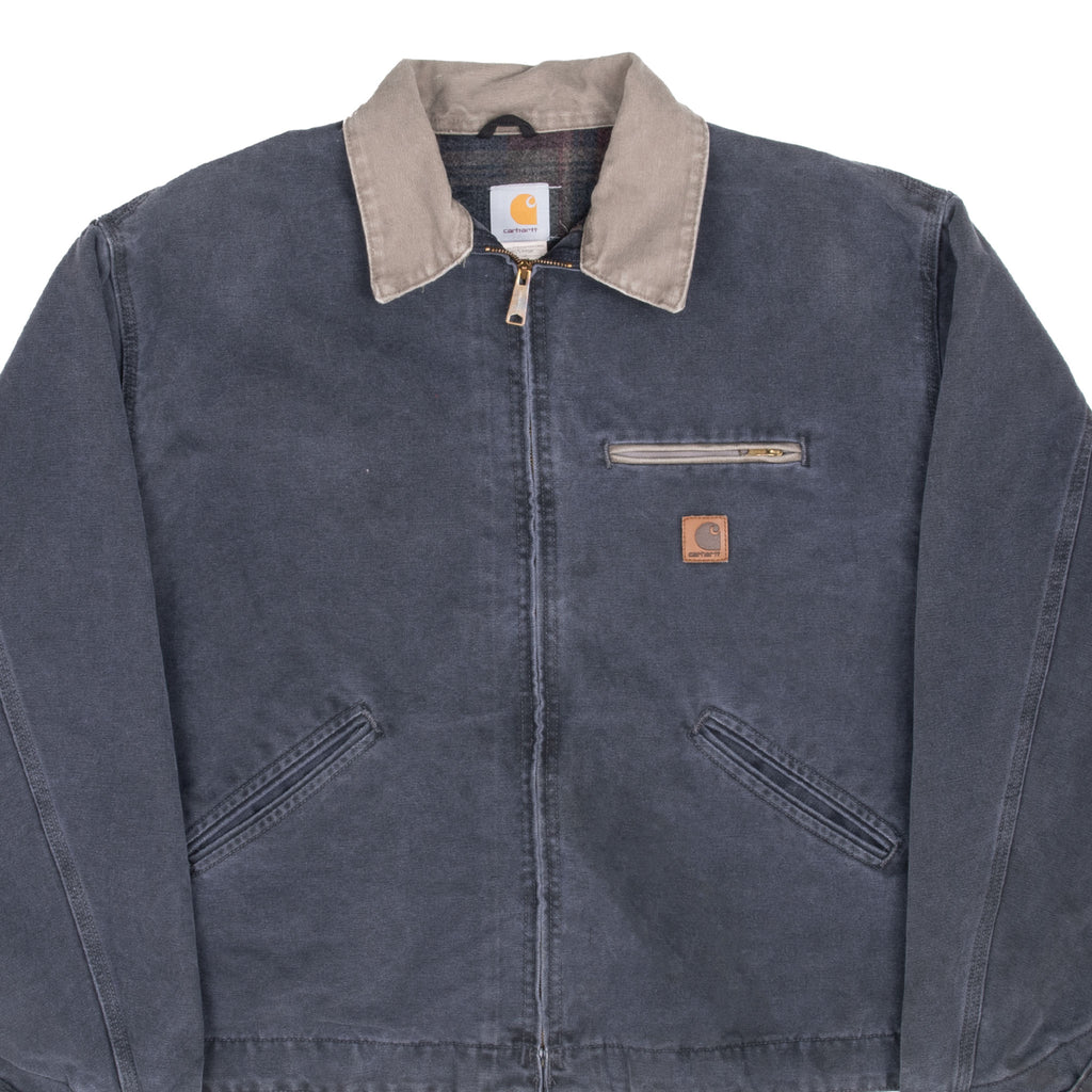 Vintage Carhartt Detroit J97PTL Petrol Blanket Lined Jacket 1990S Size 2XL Made In USA