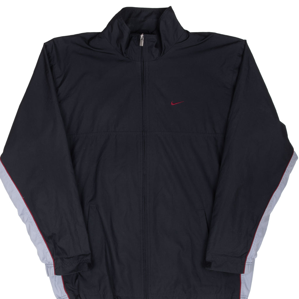 Vintage Nike Black Classic Swoosh Windbreaker Jacket 2000S Size Large