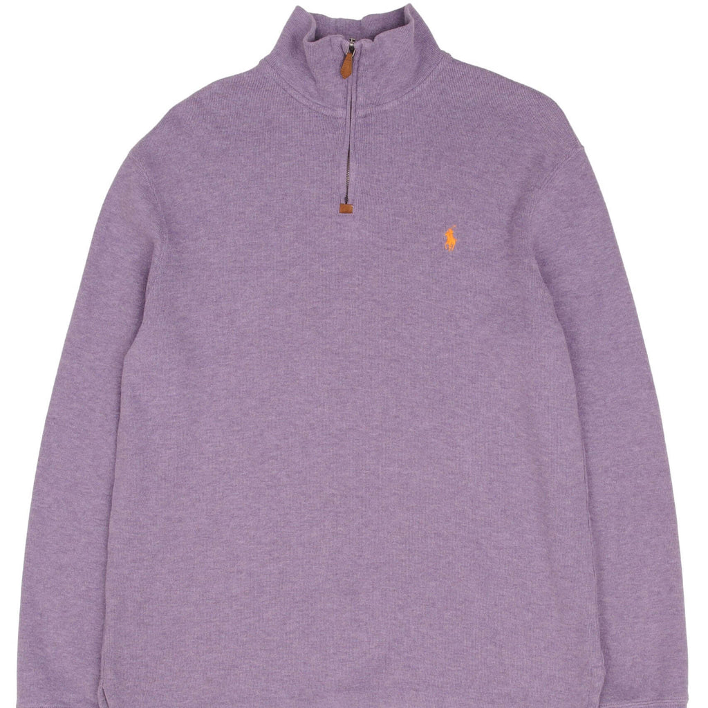 Vintage Polo Ralph Lauren Mauve Quarter Zip Sweatshirt Size Medium