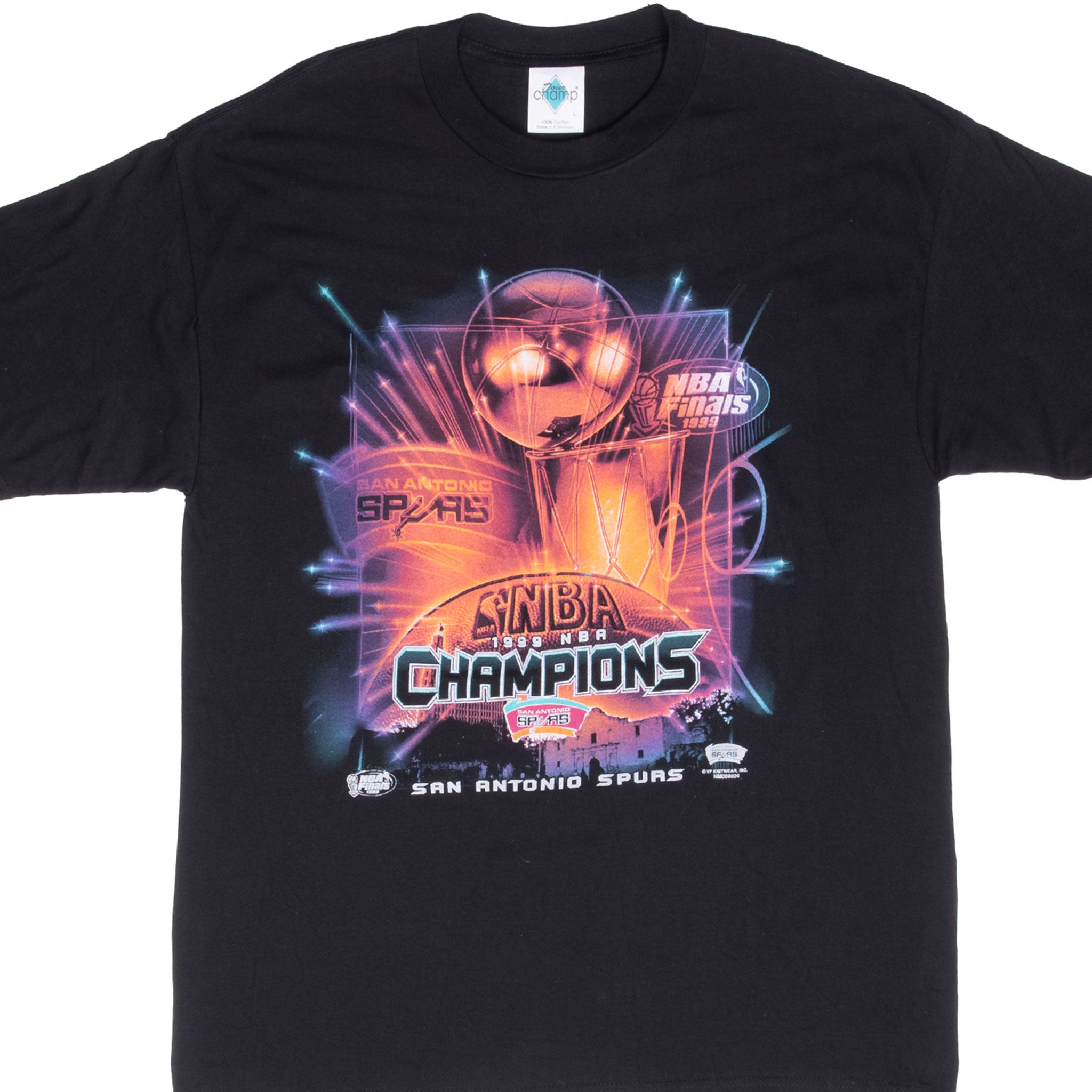 Vintage Nba San Antonio Spurs Champions 1999 Tee Shirt Size Large