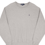 Vintage Polo Ralph Lauren Classic Crewneck Gray Sweatshirt Size Large 1990S