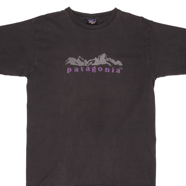 Vintage Patagonia Black Tee Shirt 1990S Size Medium Made In USA