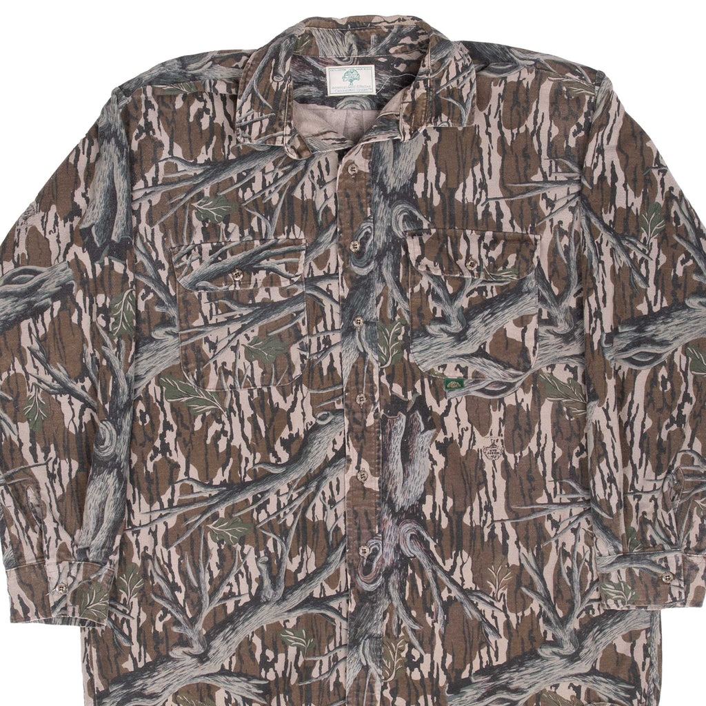 Vintage Hunting Camo Mossy Oak Shirt 1990S Size XL Made In Usa