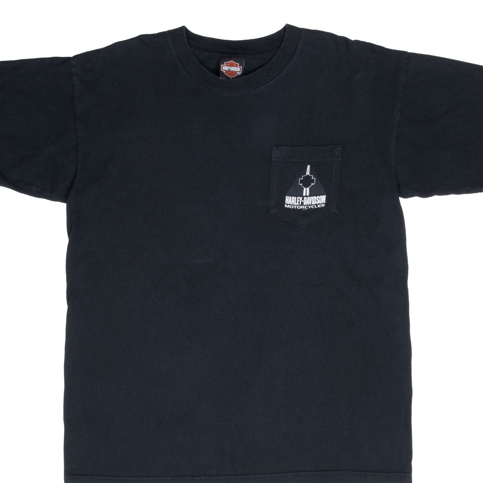 Vintage Harley Davidson Calwell Idaho 2003 Pocket Tee Shirt Size Large