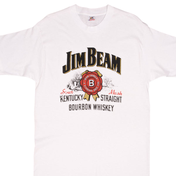 Vintage Jim Beam Bourbon Whiskey 1990S Tee Shirt Size Large Made In USA