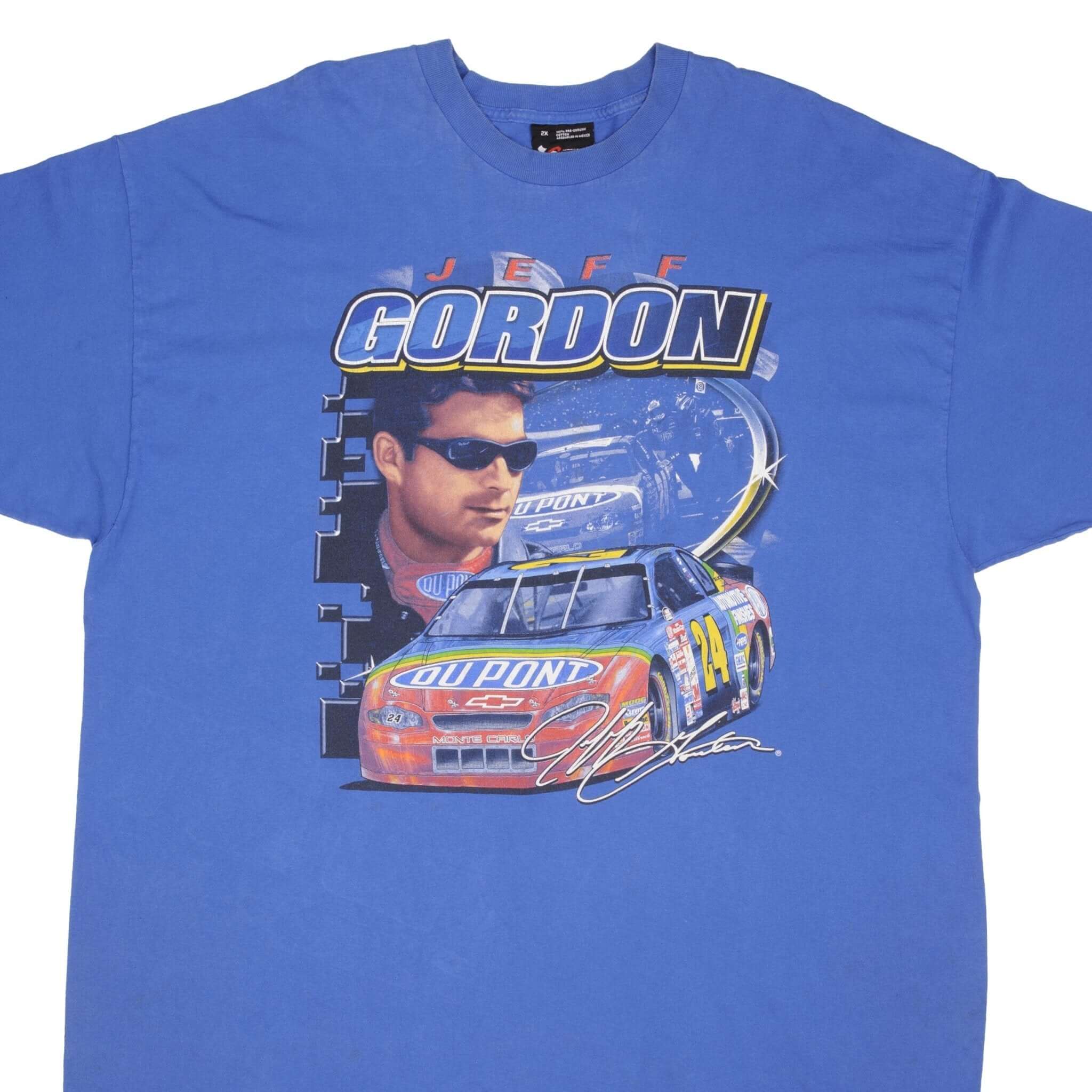 Vintage Nascar Jeff Gordon 24 Dupont Tee Shirt 2000 Size 2XL 