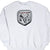 Front of light gray Dodge sweatshirt with ram logo patch