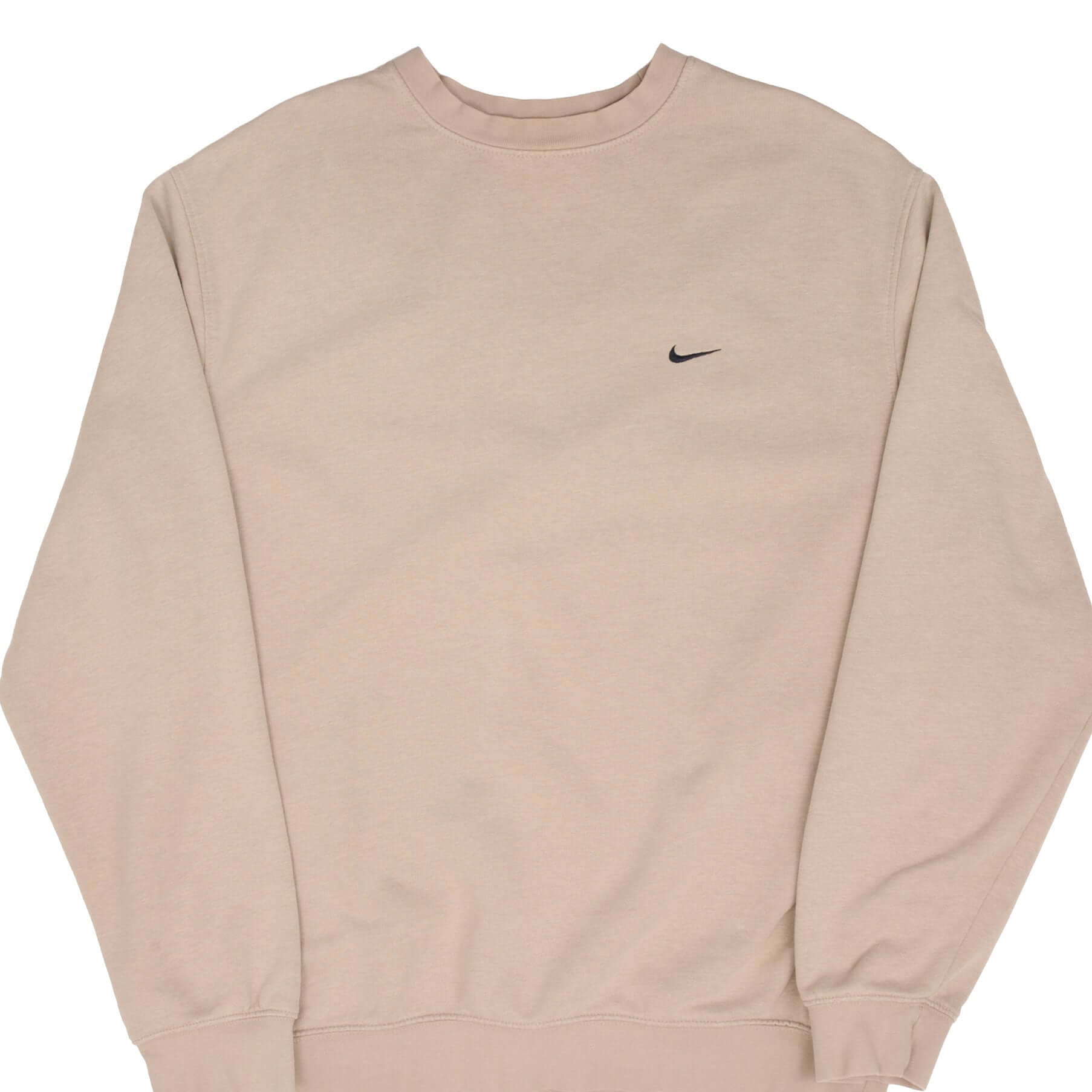 Vintage Nike Classic Swoosh Beige Sweatshirt 2000S Size Large