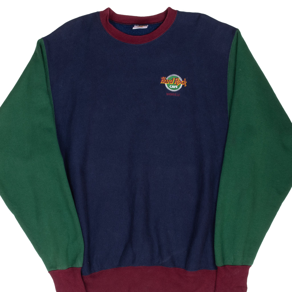 Vintage Hard Rock Cafe All Is One Embroidered Sweatshirt 1990S Size XL Made In Usa