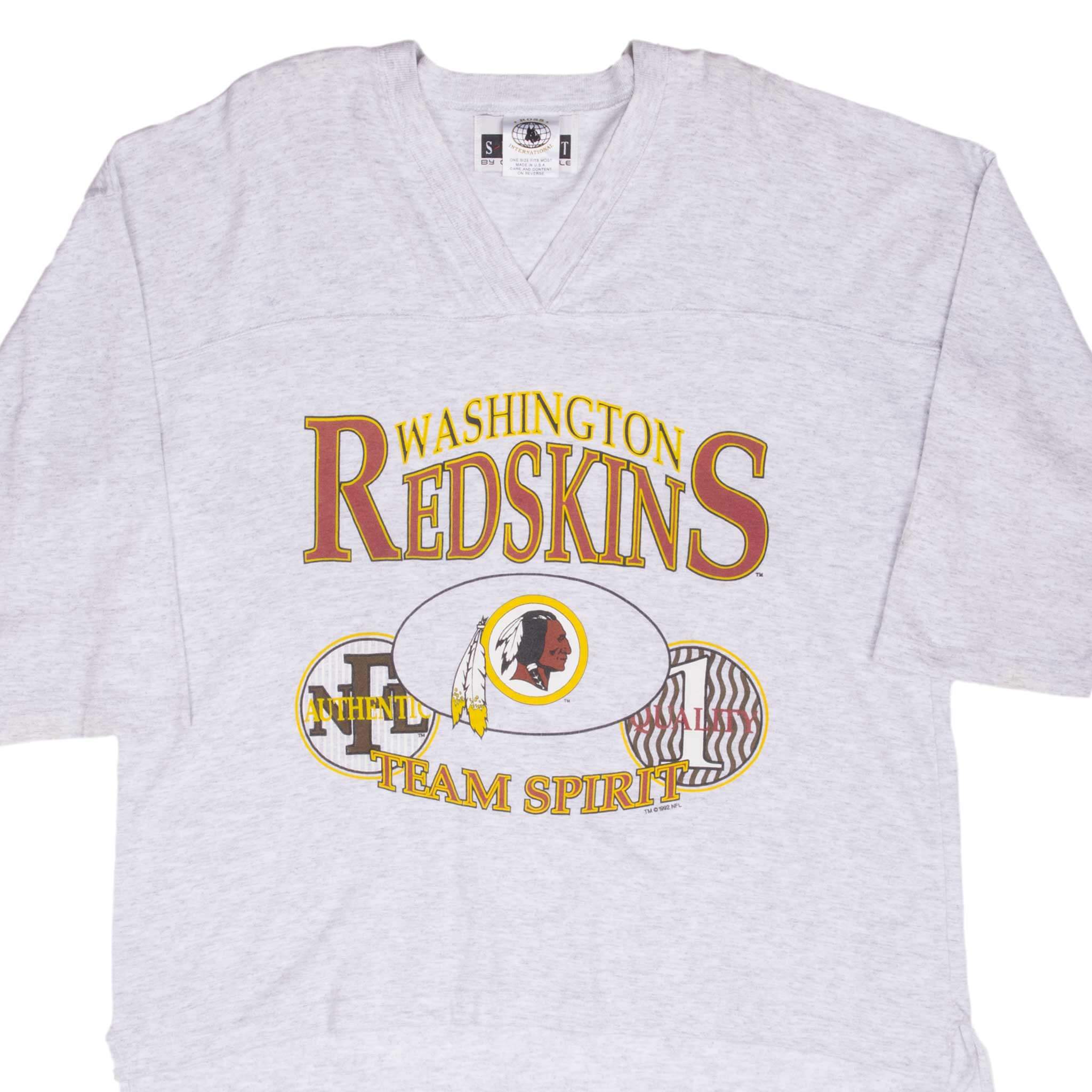 Vintage Nfl Washington Redskins 1992 3/4 Sleeves Tee Shirt Size XL Made In Usa
