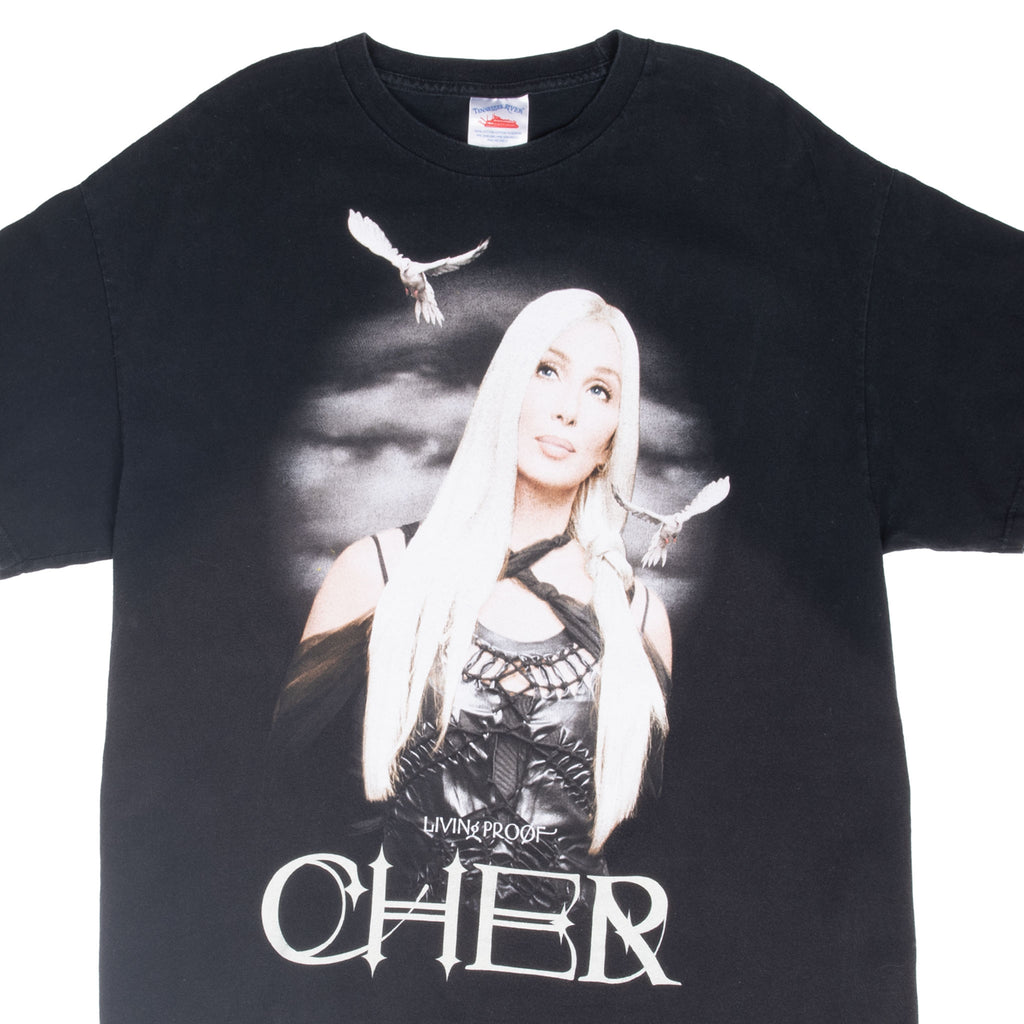 Vintage Cher Living Proof Farewell Tour 2003 Concert Tee Shirt Size XL