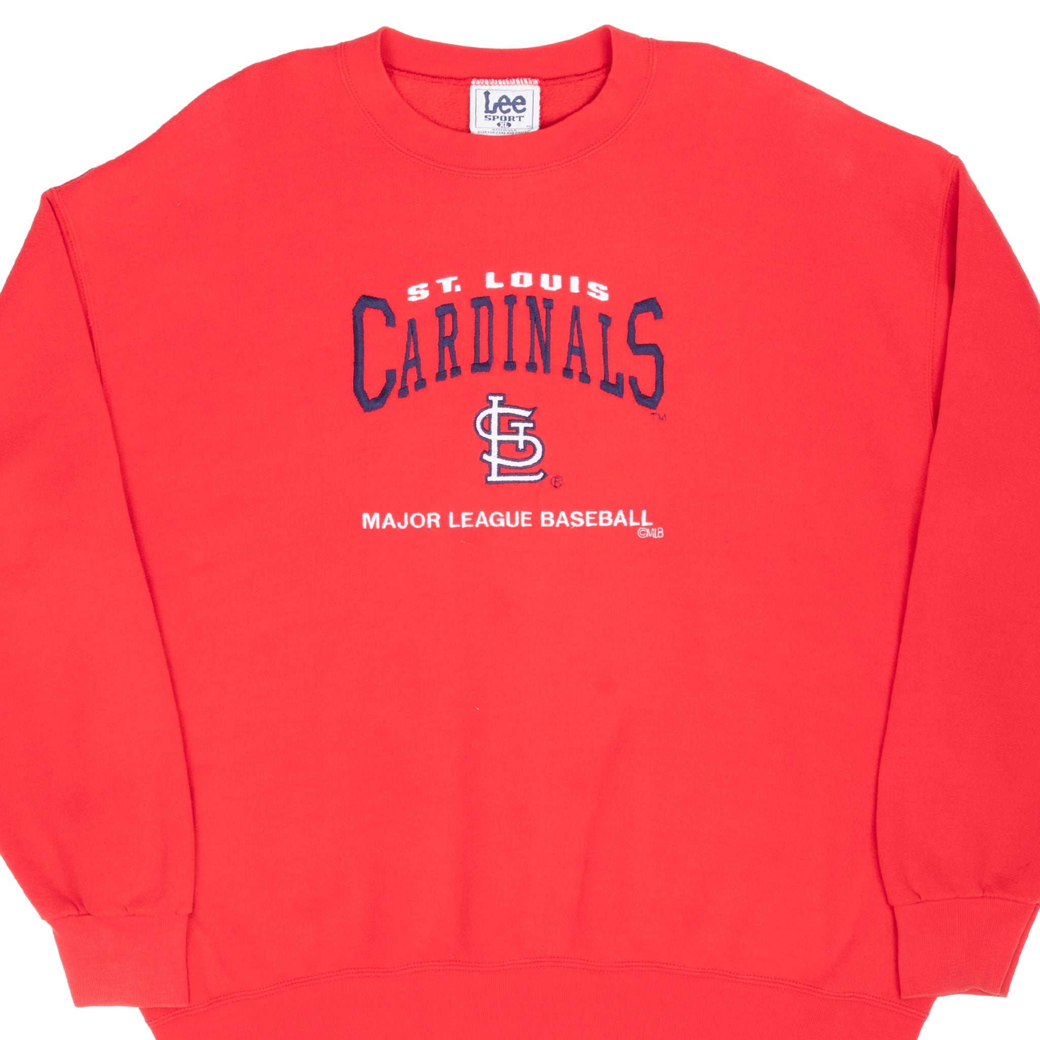 VINTAGE MLB ST LOUIS CARDINALS EMBROIDERED SWEATSHIRT 1990S XL MADE IN USA
