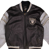 Vintage NFL Los Angeles Raiders Leather Jacket 1990S Size 2XL