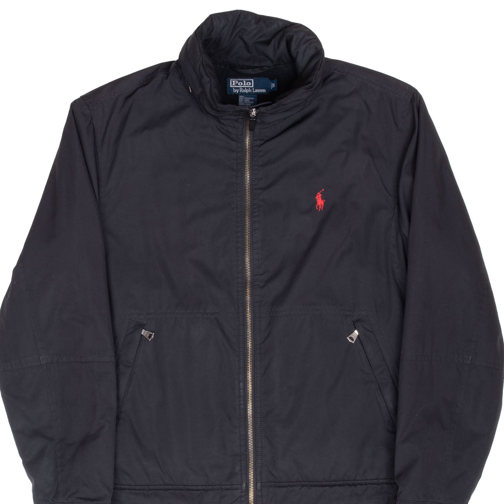 Vintage Polo Ralph Lauren Black Windbreaker Jacket 1990S Size Small