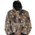 Front of Carhartt Realtree Hardwoods camo hooded Active Jacket with black ribbed trim