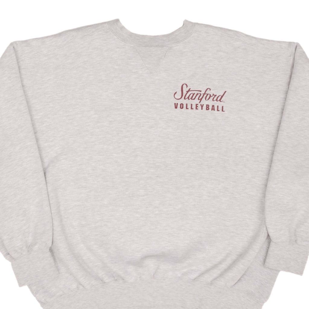 Vintage Nike NCAA Stanford University Volleyball Gray Sweatshirt 1990S Size Large