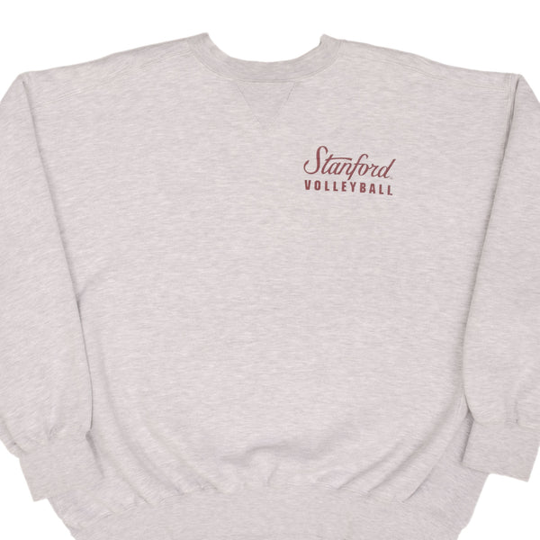 Vintage Nike NCAA Stanford University Volleyball Gray Sweatshirt 1990S Size Large