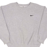 Vintage Nike Classic Swoosh Gray Sweatshirt 1990S Size Medium