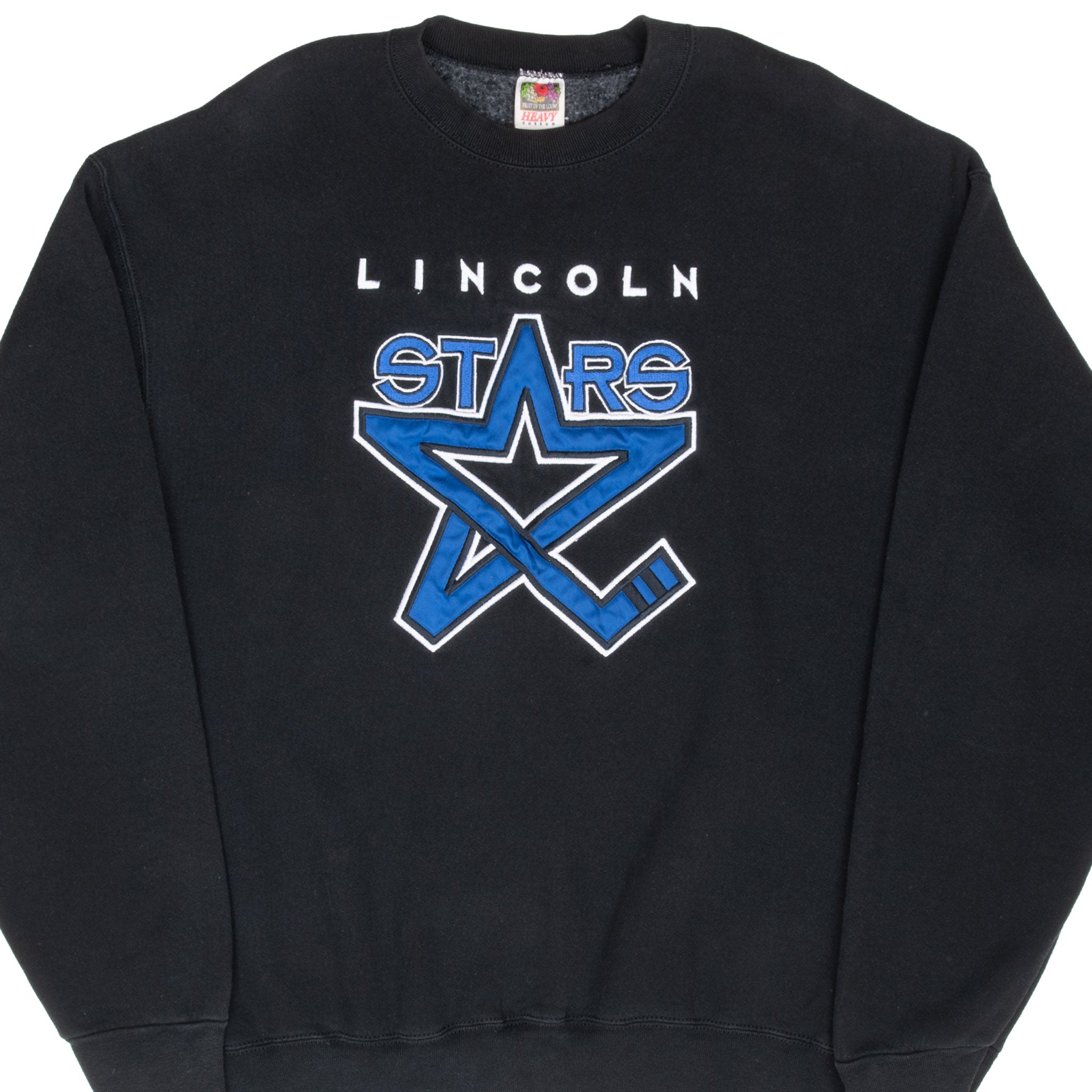 Vintage Ncaa Lincoln Stars Embroidered Sweatshirt 1990S Size 2XL Made In Usa