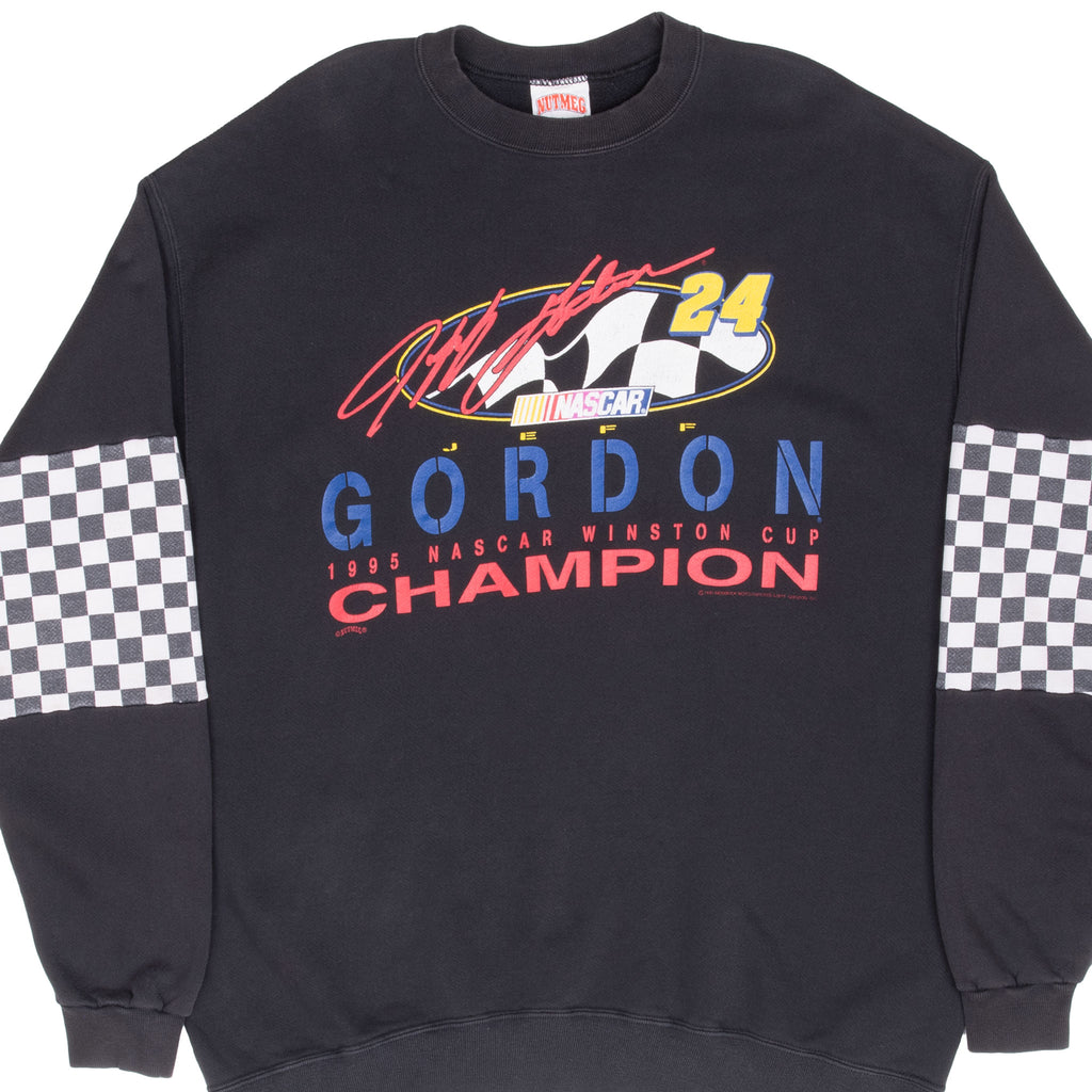 Vintage Nascar Jeff Gordon Winston Cup Champion 1995 Sweatshirt Size XL Made In Usa