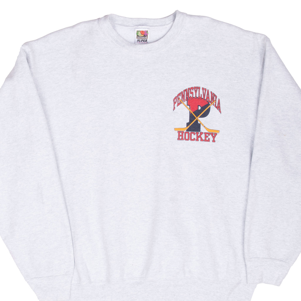 Vintage Ncaa Pennsylvania Hockey Sweatshirt 1990S Size XL Made In Usa
