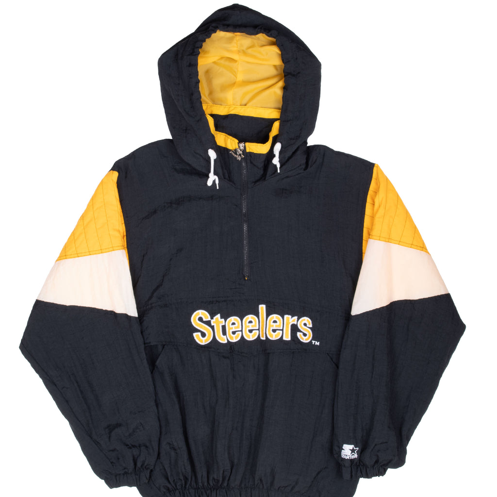 Vintage Nfl Pittsburgh Steelers Pullover Starter Windbreaker Jacket 1990S Size XL