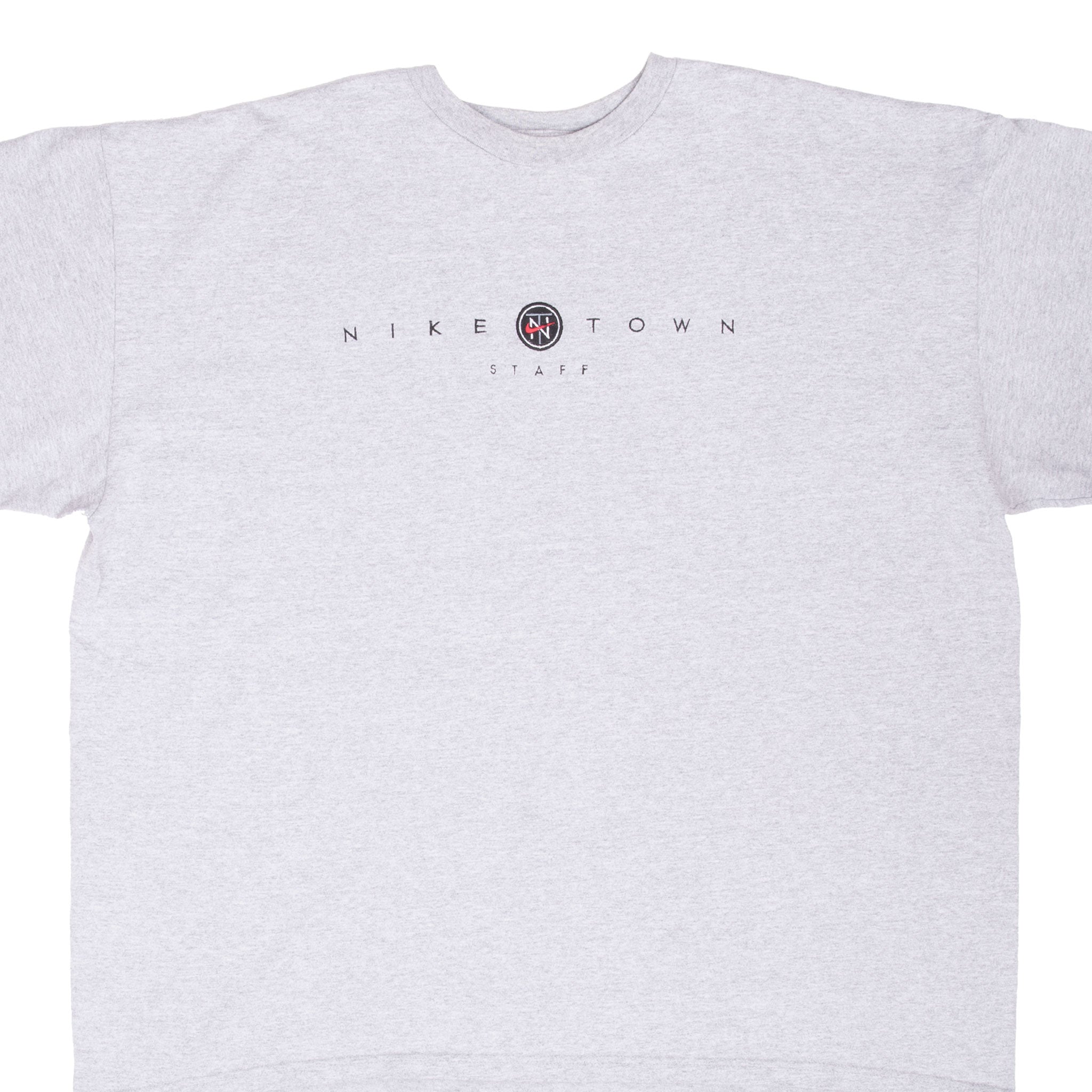 Vintage Nike Town Staff Embroidered Tee Shirt 1990S Size 2XL Made In Usa