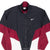 VINTAGE NIKE BIG SWOOSH BLACK BURGUNDY WHITE WINDBREAKER JACKET 1990S LARGE