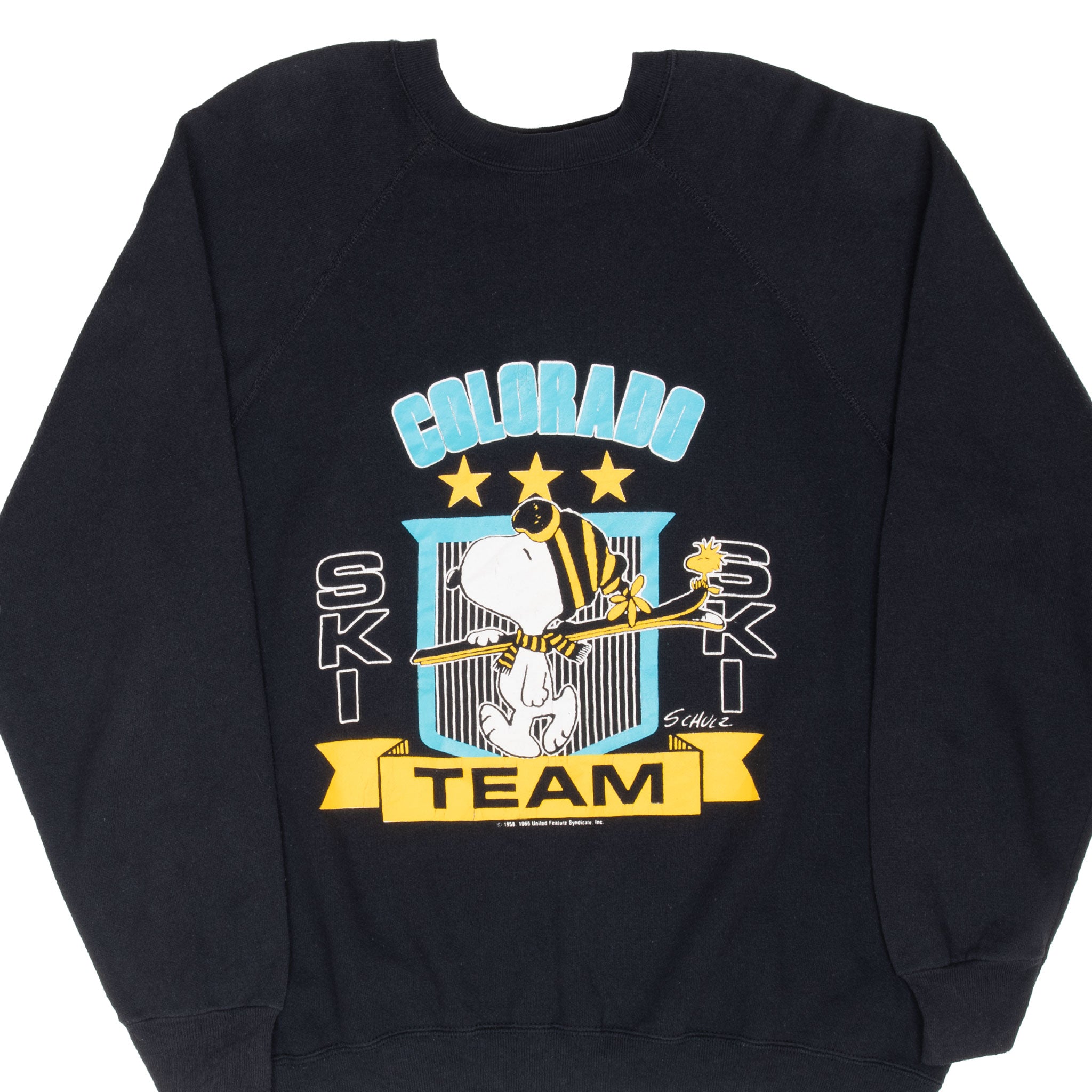 Vintage Snoopy Peanuts Colorado Ski Team Sweatshirt 1980S Size Large Made In Usa