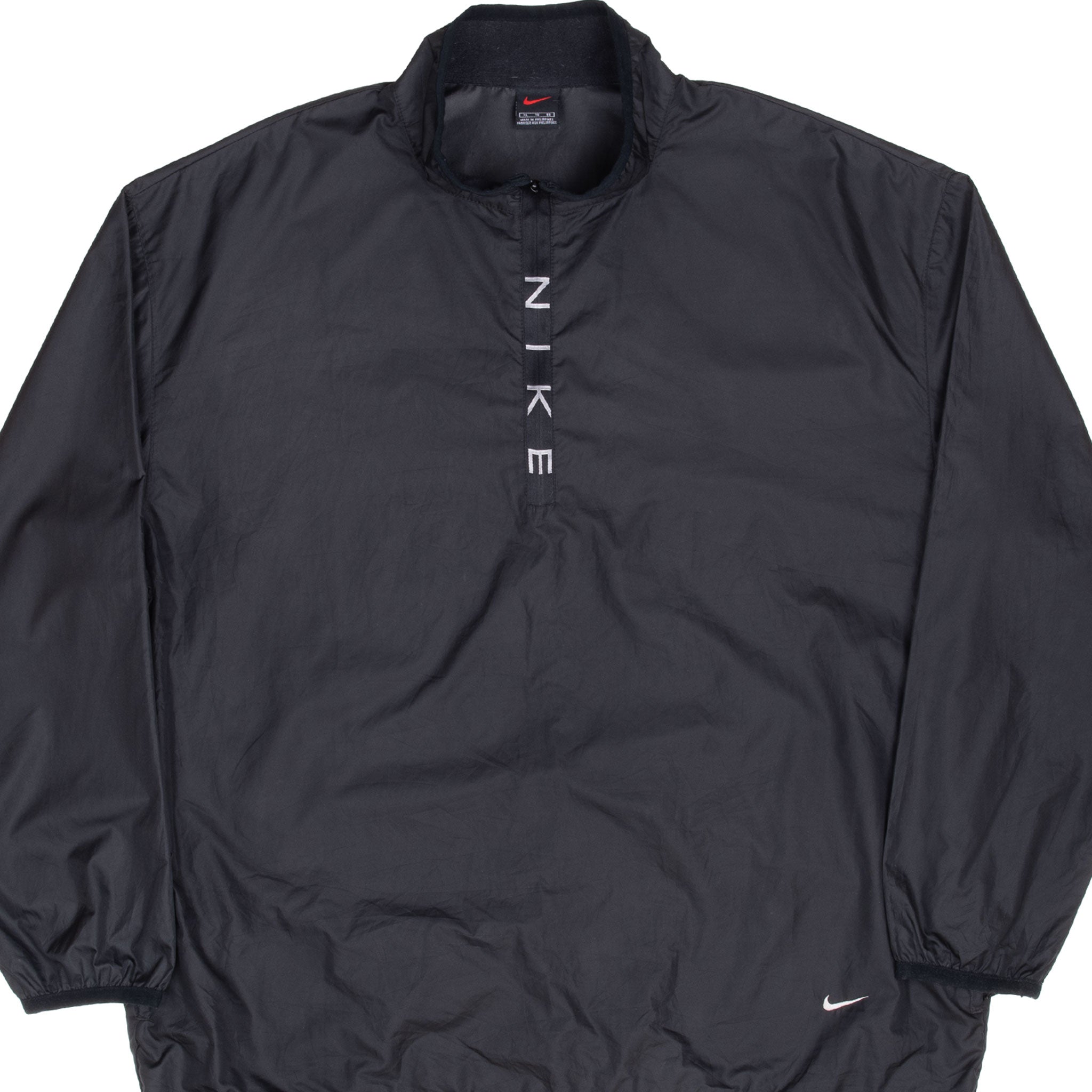 Vintage Nike Black Pullover Windbreaker Jacket 1990S Size XL