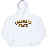 Vintage Colorado State University White Hoodie Sweatshirt 1990S Size XL