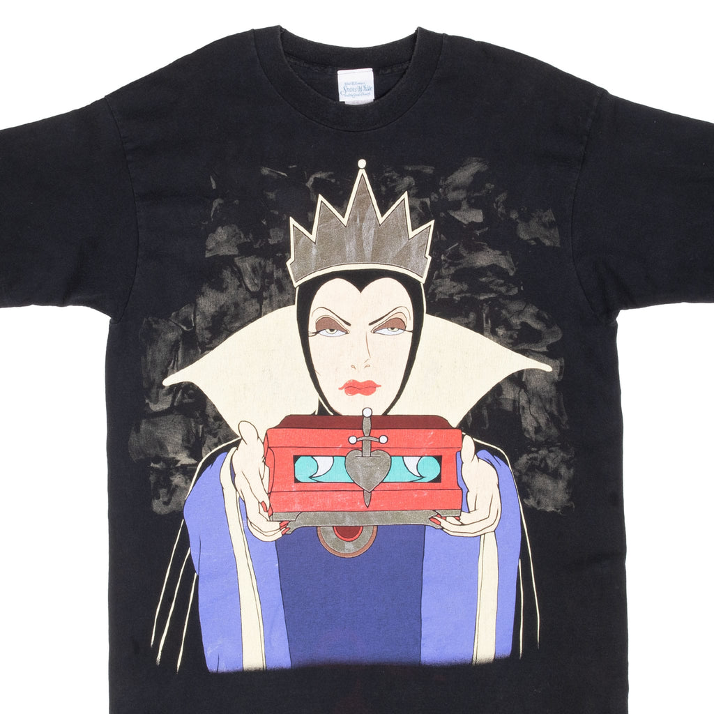 VINTAGE DISNEY EVIL QUEEN SNOW WHITE VILLAINS TEE SHIRT SIZE XL 1990S MADE USA