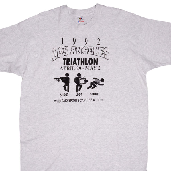 CAMISETA VINTAGE DE TRIATLÓN DE LOS ÁNGELES 1992, TALLA 2XL, FABRICADA EN EE. UU.