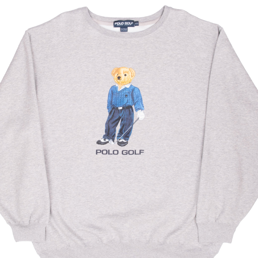 Vintage Ralph Lauren Polo Golf Bear Sweatshirt 1990S Size 2Xl