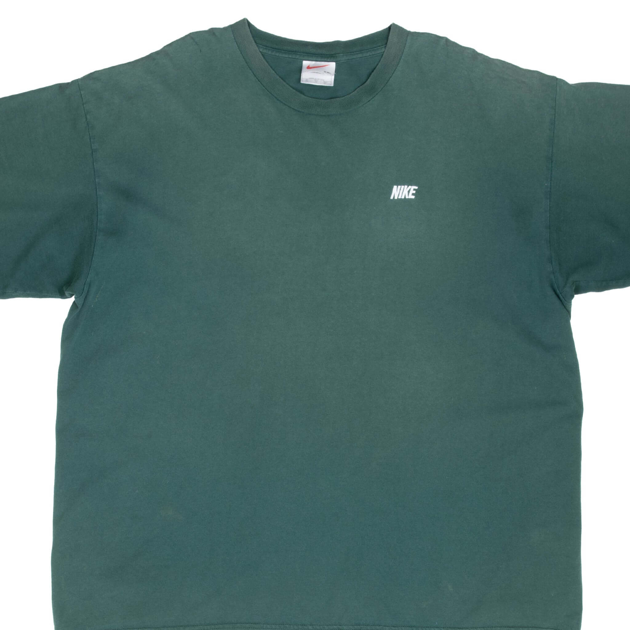 Vintage Nike Classic Green Tee Shirt 1990S Size 2XL