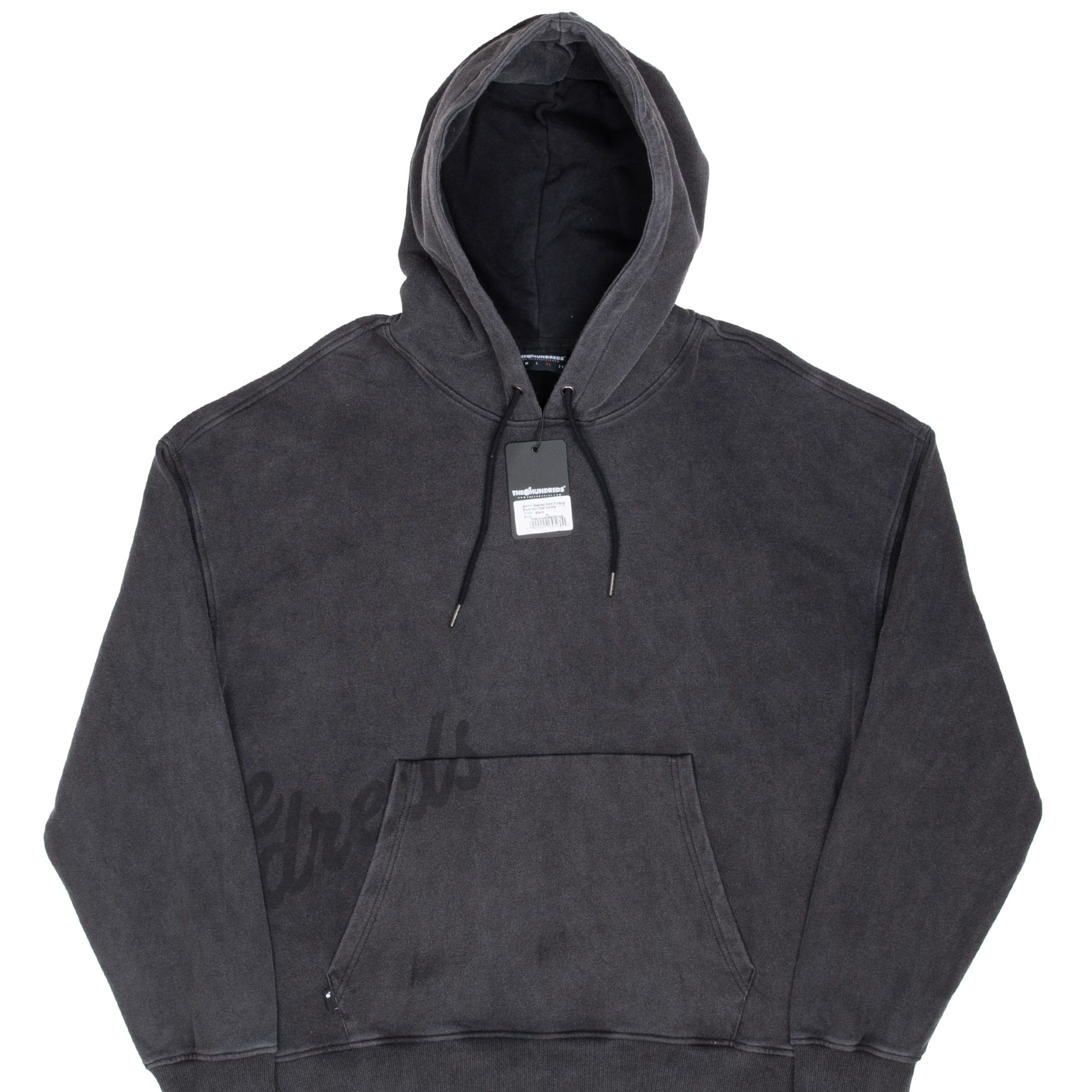 THE HUNDREDS BLACK HOODIE WASHED PULLOVER SWEATSHIRT SIZE XL DEADSTOCK