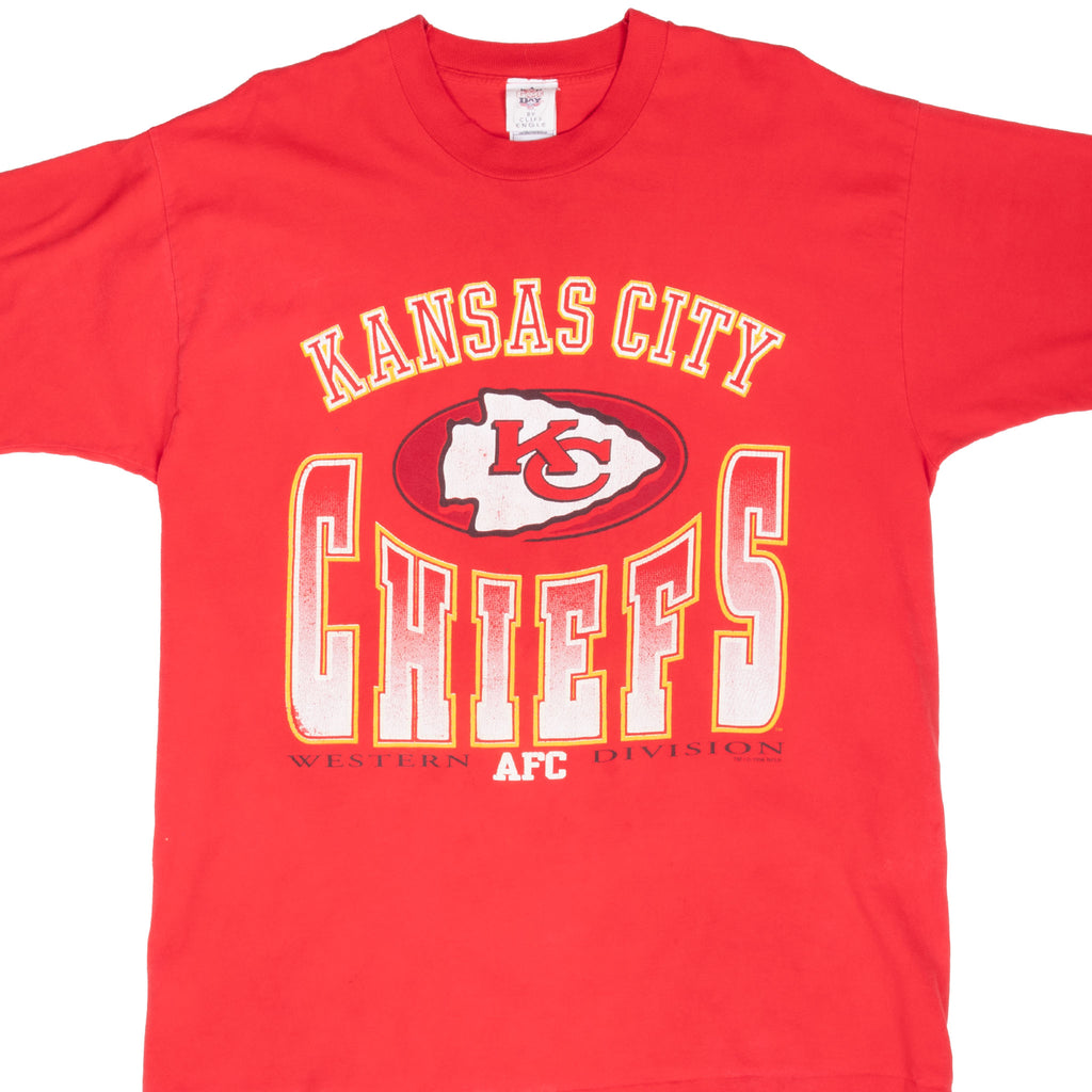 Vintage Nfl Kansas City Chiefs 1996 Tee Shirt Size XL With Single Stitch Sleeves
