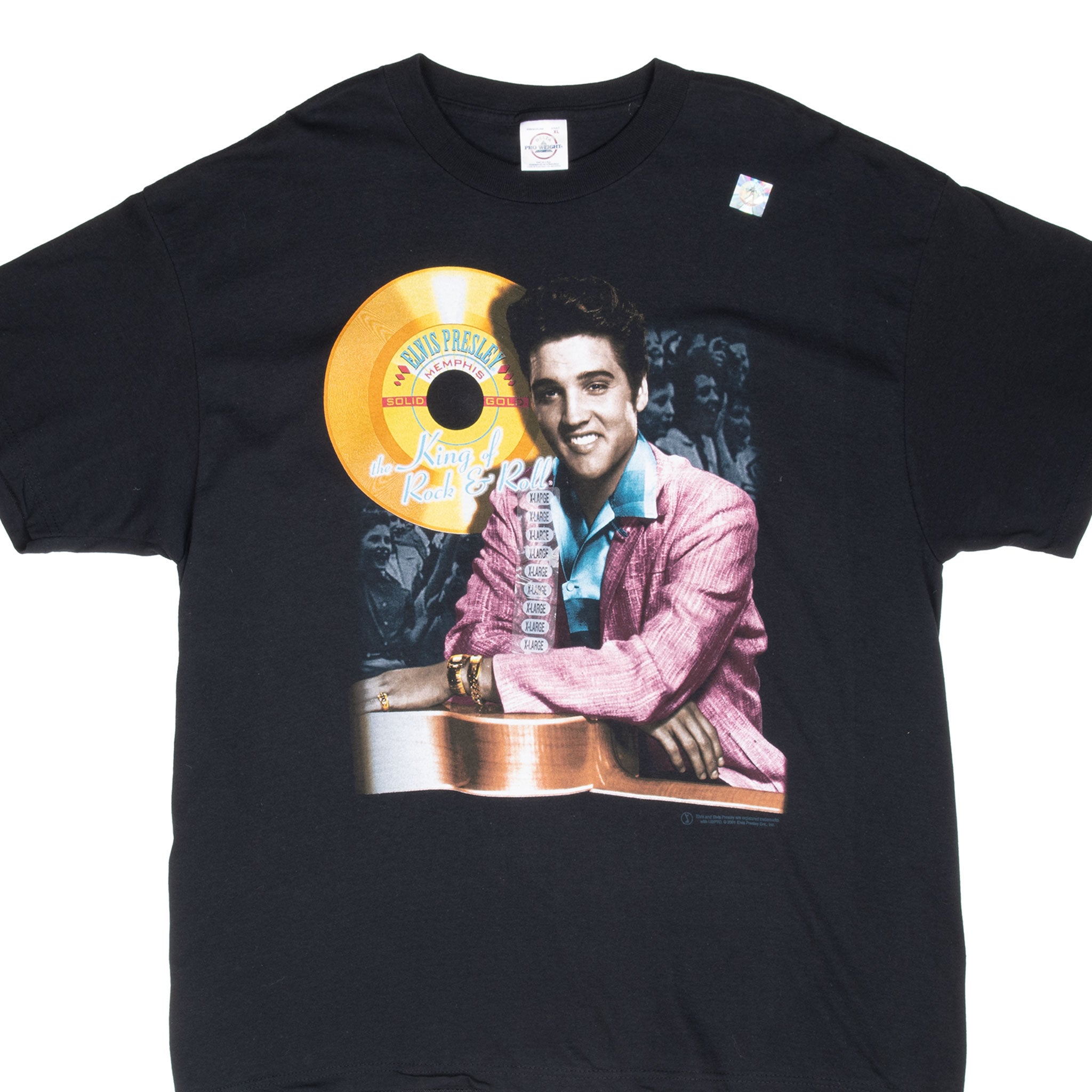 Vintage Elvis Presley King Of Rock N Roll 2001 Tee Shirt Size XL Deadstock