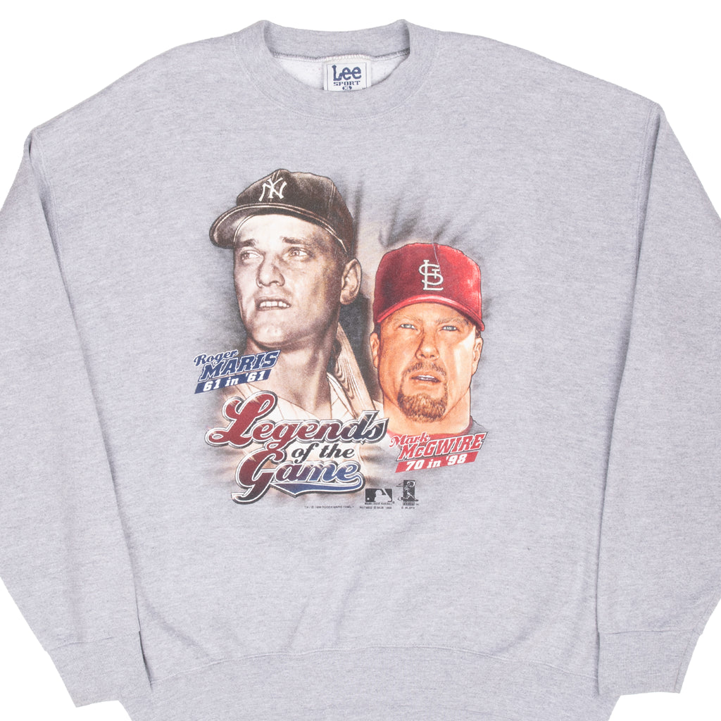 VINTAGE MLB ROGER MARIS MARK MCGWIRE 1998 SWEATSHIRT XL MADE IN USA