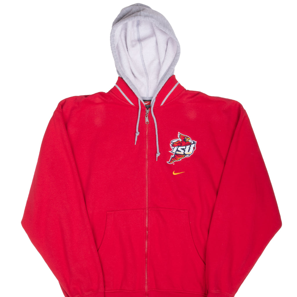 Vintage Ncaa Nike Iowa State University Full Zip Hoodie Sweatshirt 1990S Size Large