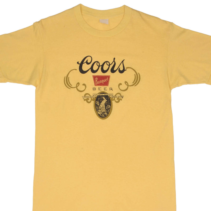 Vintage Coors Beer Tee Shirt 1990S Size Medium With Single Stitch Sleeves