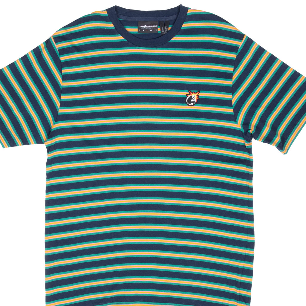 THE HUNDREDS STRIPES TEE SHIRT SIZE LARGE DEADSTOCK