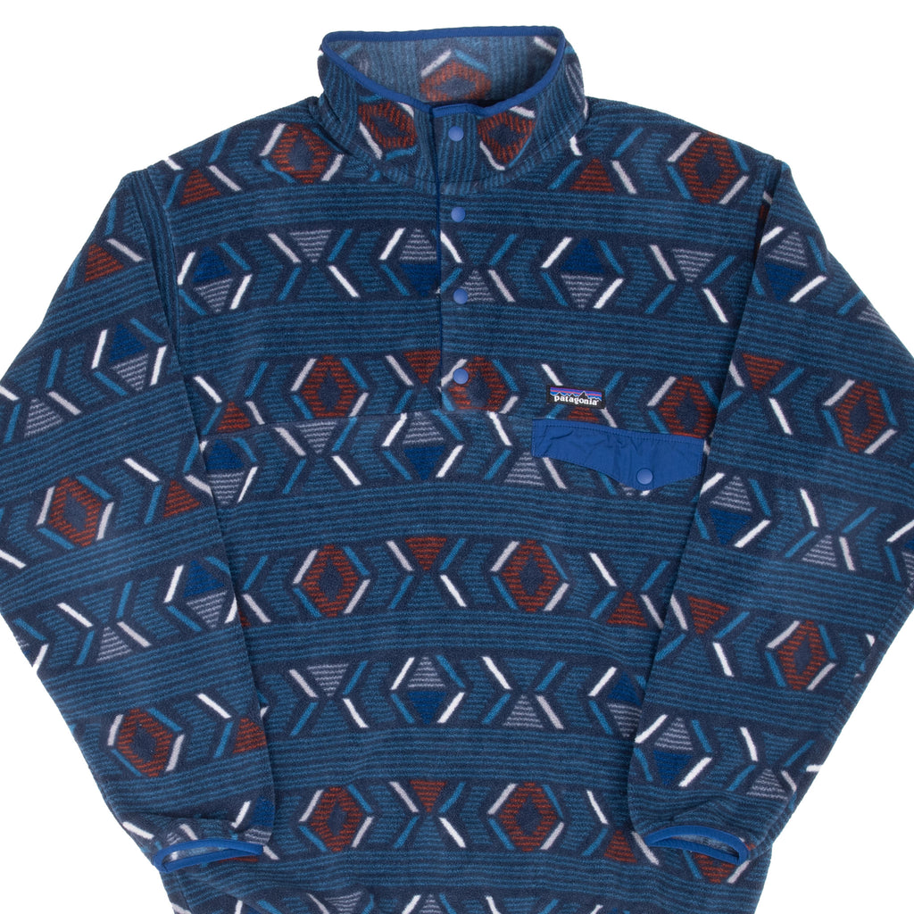 Vintage Patagonia Snap T Aztek Synchilla Pullover Fleece Jacket 2000S Size Medium
