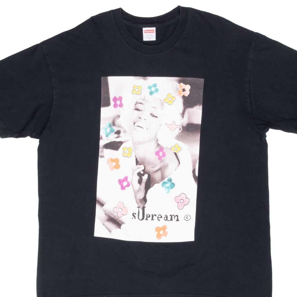 SUPREME NAOMI CAMPBELL PHOTO BLACK TEE SHIRT SS20 XL