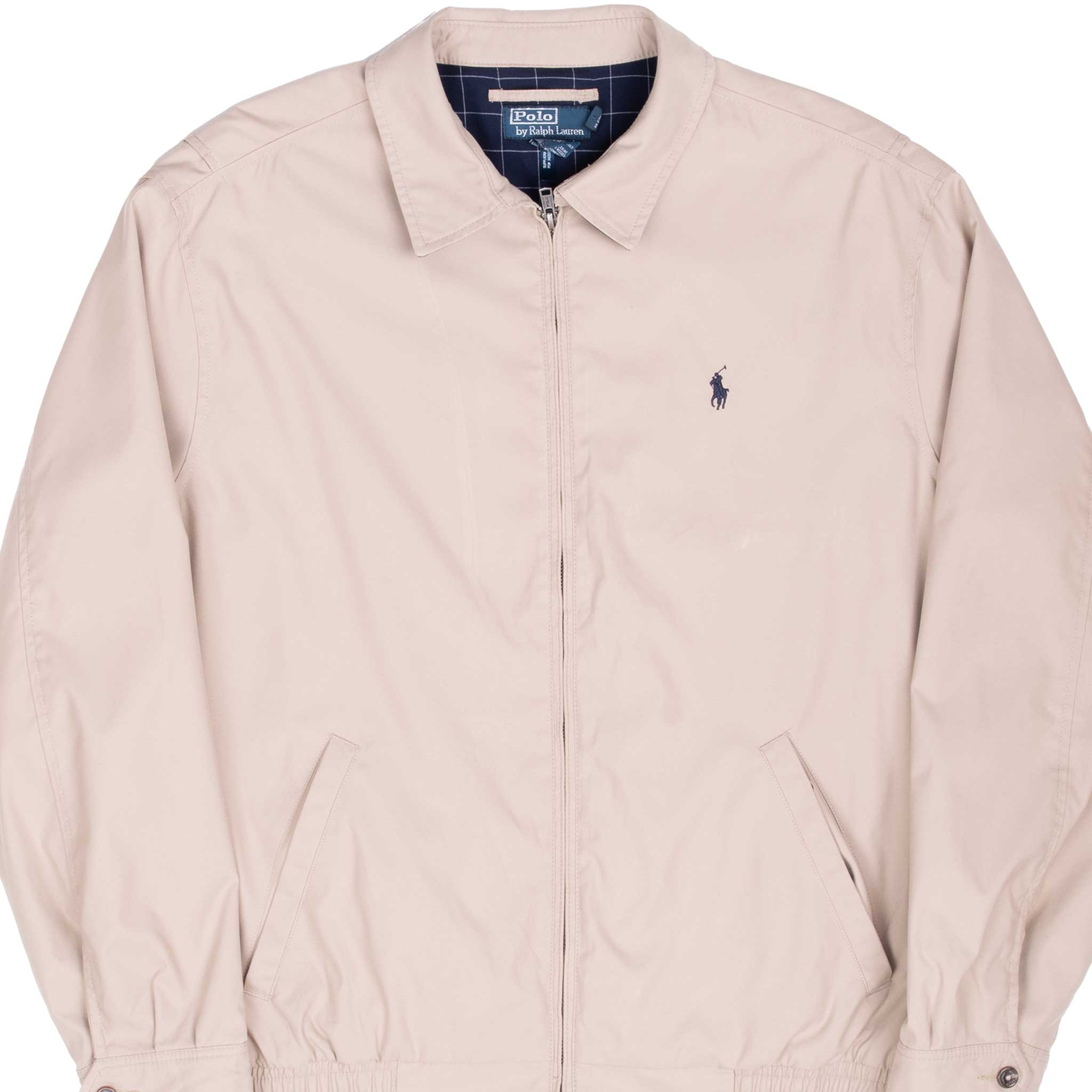 Vintage Polo Ralph Lauren Beige Harrington Golf Jacket 1990S Size XL